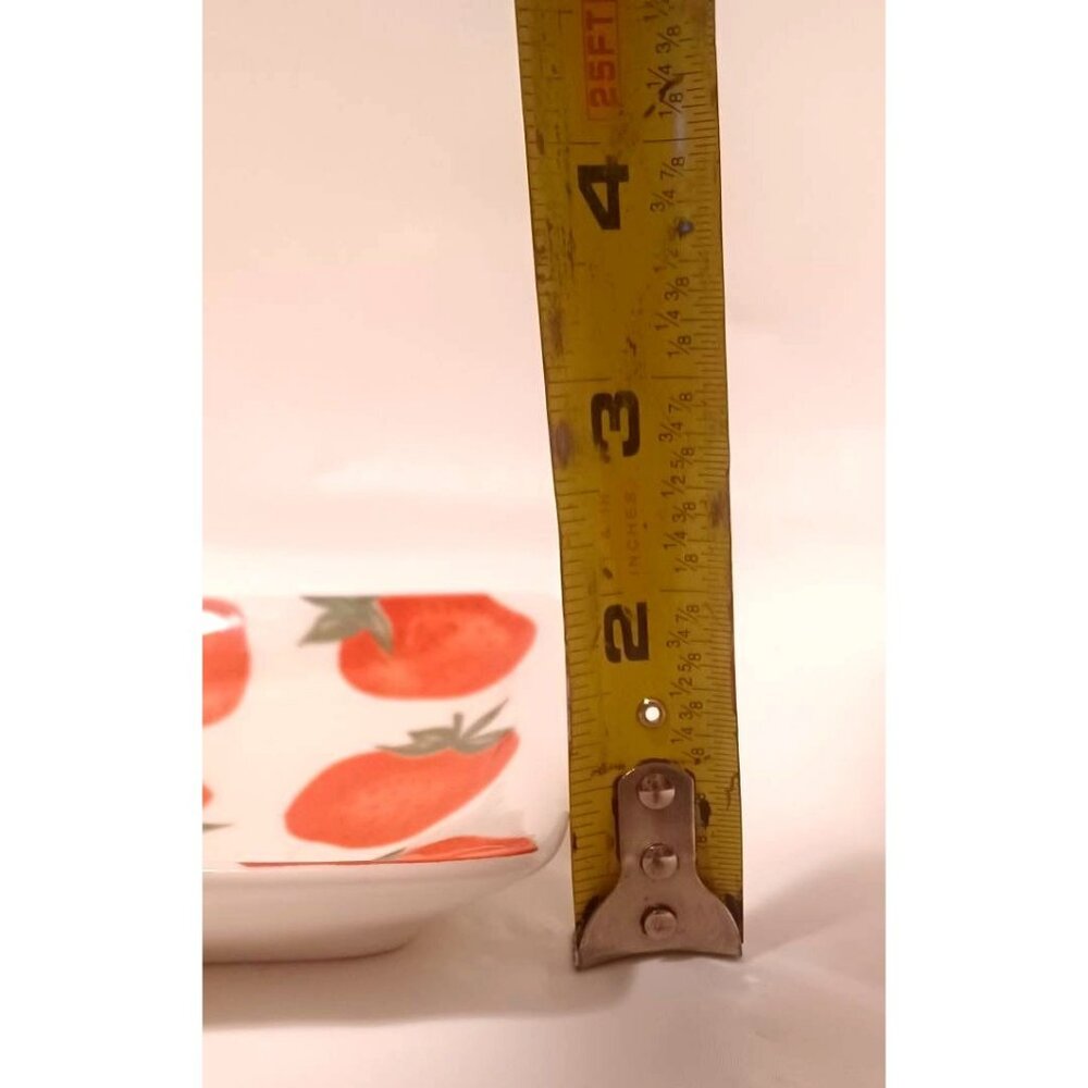 Strawberry Ceramic Rectangular Small Serving Tray Platter 10.5"x5" Vintage MCM - Picture 6 of 8
